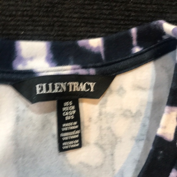 Ellen TRACY 94% Pima Cotton 6% Spandex Crew Neck Tee Shirt Dress Side Pockets-S - Picture 9 of 10